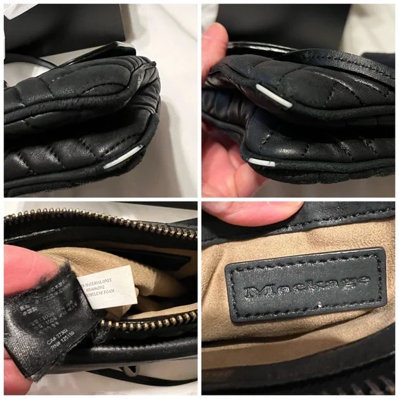 !!!SOLD. Mackage Black Chevron Quilted Lambskin purse - Picture 10 of 16